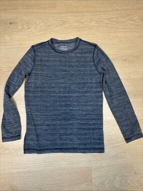 Crewcuts Performance Dry-Fit Heathered Navy Long-Sleeve Tee